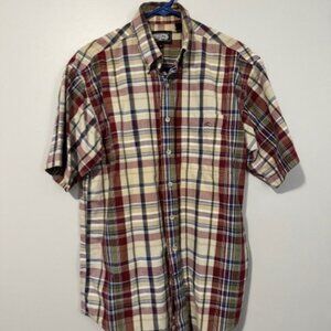 USED Men's Resistol Rode Gear Short Sleeve Button Down Shirt Color Multi Size M